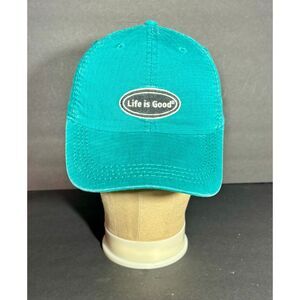 Life Is Good Teal Ripstop Baseball Hat Adjustable Strap Casual Outdoor Cap